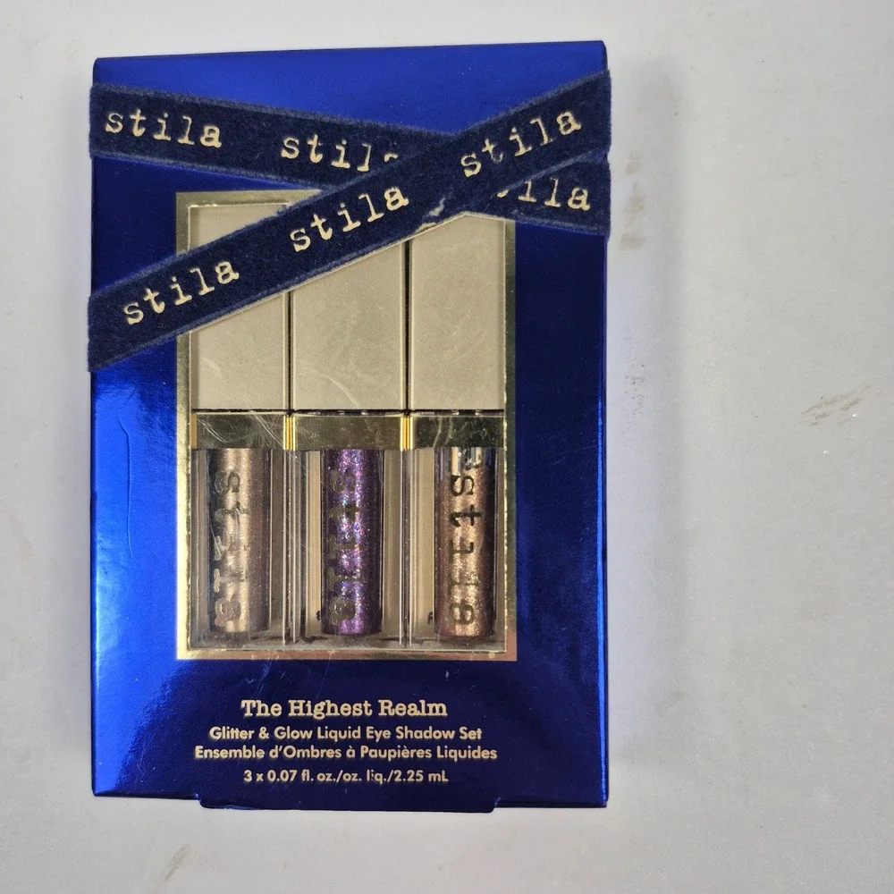Stila The Highest Realm Glitter‎ Glow Liquid Eyeshadow Set 3pc Mini Gift Set New